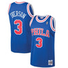 Image of Allen Iverson Philadelphia 76ers Mitchell &amp; Ness 1996-97 Hardwood Classics Swingman Jersey - Royal 2019