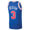 Image of Allen Iverson Philadelphia 76ers Mitchell &amp; Ness 1996-97 Hardwood Classics Swingman Jersey - Royal 2019