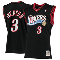 Allen Iverson Philadelphia 76ers Mitchell &amp; Ness 2000-01 Hardwood Classics Swingman Jersey - Black 2019