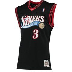 Allen Iverson Philadelphia 76ers Mitchell & Ness 2000-01 Hardwood Classics Swingman Jersey - Black 2019