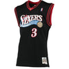 Image of Allen Iverson Philadelphia 76ers Mitchell &amp; Ness 2000-01 Hardwood Classics Swingman Jersey - Black 2019