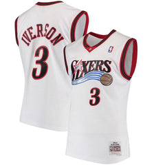 Allen Iverson Philadelphia 76ers Mitchell &amp; Ness 2000-01 Hardwood Classics Swingman Jersey - White 2019