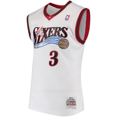 Allen Iverson Philadelphia 76ers Mitchell & Ness 2000-01 Hardwood Classics Swingman Jersey - White 2019