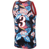 Image of Allen Iverson Philadelphia 76ers Mitchell &amp; Ness Floral Fashion 1997-98 Hardwood Classics Swingman Jersey – Black 2019