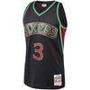 Image of Allen Iverson Philadelphia 76ers Mitchell &amp; Ness Hardwood Classics Christmas Swingan Collection Jersey – Black 2019