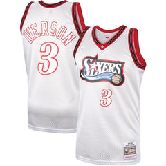 Allen Iverson Philadelphia 76ers Mitchell &amp; Ness Hardwood Classics Platinum Swingman Jersey 2019