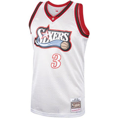 Allen Iverson Philadelphia 76ers Mitchell & Ness Hardwood Classics Platinum Swingman Jersey 2019