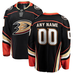 Anaheim Ducks Home Breakaway Custom Jersey - Black 2019