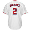 Image of Andrelton Simmons Los Angeles Angels Majestic Home Cool Base Player Jersey – White 2019