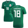 Image of Andres Guardado Mexico National Team Youth Home Replica Jersey - Green 2019