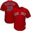 Image of Andrew Benintendi Boston Red Sox Majestic Alternate Official Cool Base Replica Player Jersey - Scarlet 2019