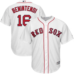 Andrew Benintendi Boston Red Sox Majestic Home Official Cool Base Player Jersey - White 2019