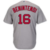 Image of Andrew Benintendi Boston Red Sox Majestic Road Official Cool Base Replica Player Jersey - Gray 2019