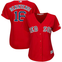 Andrew Benintendi Boston Red Sox Majestic Women's Alternate Cool Base Player Jersey - Scarlet 2019