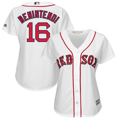 Andrew Benintendi Boston Red Sox Majestic Women's Cool Base Player Jersey - White 2019