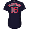 Image of Andrew Benintendi Boston Red Sox Majestic Women's Team Cool Base Player Jersey – Navy 2019