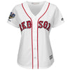 Image of Andrew Benintendi Boston Red Sox Majestic Women's World Series Champions Home Cool Base Player Jersey – White 2019