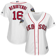 Andrew Benintendi Boston Red Sox Majestic Women's World Series Cool Base Player Jersey – White 2019