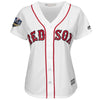 Image of Andrew Benintendi Boston Red Sox Majestic Women's World Series Cool Base Player Jersey – White 2019