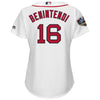 Image of Andrew Benintendi Boston Red Sox Majestic Women's World Series Cool Base Player Jersey – White 2019