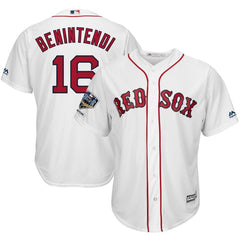 Andrew Benintendi Boston Red Sox Majestic World Series Champions Home Cool Base Player Jersey – White 2019