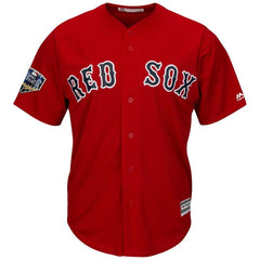 Andrew Benintendi Boston Red Sox Majestic World Series Cool Base Player Jersey – Scarlet 2019