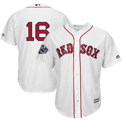 Andrew Benintendi Boston Red Sox Majestic World Series Cool Base Player Number Jersey – White 2019