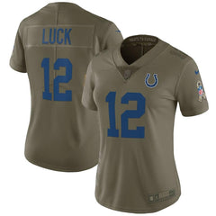 Andrew Luck Indianapolis Colts Women's Salute to Service Limited Jersey - Olive 2019