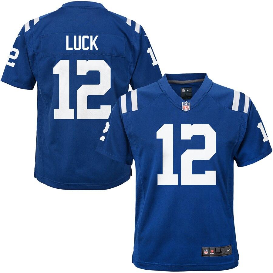 Andrew Luck Indianapolis Colts Youth Color Rush Game Jersey - Royal 2019