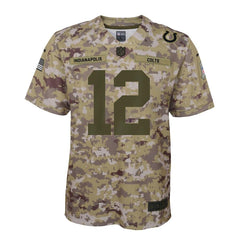 Andrew Luck Indianapolis Colts Youth Salute to Service Game Jersey - Camo 2019