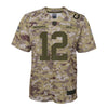 Image of Andrew Luck Indianapolis Colts Youth Salute to Service Game Jersey - Camo 2019