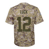 Image of Andrew Luck Indianapolis Colts Youth Salute to Service Game Jersey - Camo 2019