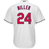 Image of Andrew Miller Cleveland Indians Majestic Home Official Cool Base Player Jersey - White 2019