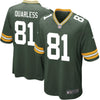 Image of Andrew Quarless Green Bay Packers Youth Team Color Game Jersey - Green 2019