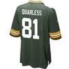 Image of Andrew Quarless Green Bay Packers Youth Team Color Game Jersey - Green 2019
