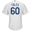 Image of Andrew Toles Los Angeles Dodgers Majestic Home Cool Base Replica Player Jersey - White 2019