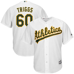 Andrew Triggs Oakland Athletics Majestic Home Cool Base Jersey - White 2019