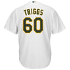 Image of Andrew Triggs Oakland Athletics Majestic Home Cool Base Jersey - White 2019