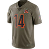 Image of Andy Dalton Cincinnati Bengals Salute To Service Limited Jersey - Olive 2019