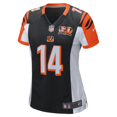 Andy Dalton Cincinnati Bengals Women's 50th Anniversary Patch Game Jersey - Black 2019