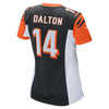 Image of Andy Dalton Cincinnati Bengals Women's 50th Anniversary Patch Game Jersey - Black 2019