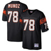 Image of Anthony Munoz Cincinnati Bengals Mitchell &amp; Ness 1989 Retired Player Replica Jersey - Black 2019