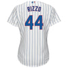 Image of Anthony Rizzo Chicago Cubs Majestic Women's Cool Base Player Jersey - White 2019