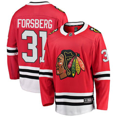 Anton Forsberg Chicago Blackhawks Breakaway Player Jersey – Red 2019