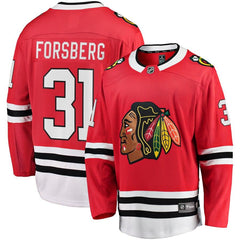 Anton Forsberg Chicago Blackhawks Youth Breakaway Player Jersey – Red 2019