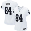 Image of Antonio Brown Oakland Raiders Women's Game Jersey – White 2019