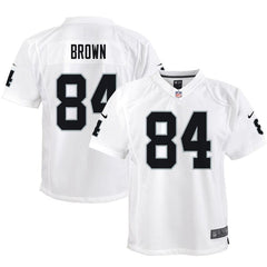 Antonio Brown Oakland Raiders Youth Game Jersey – White 2019