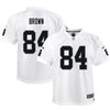 Image of Antonio Brown Oakland Raiders Youth Game Jersey – White 2019