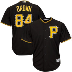 Antonio Brown Pittsburgh Pirates Majestic x MLB Crossover Cool Base Player Jersey - Black 2019