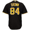 Image of Antonio Brown Pittsburgh Pirates Majestic x MLB Crossover Cool Base Player Jersey - Black 2019